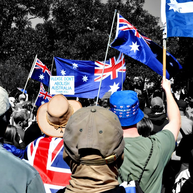 Protesters at the March for Australia rally Kiros Amin for Unsplash