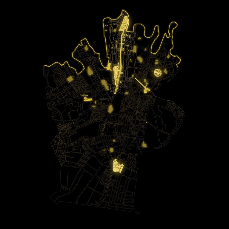 Design of light in urban night scape