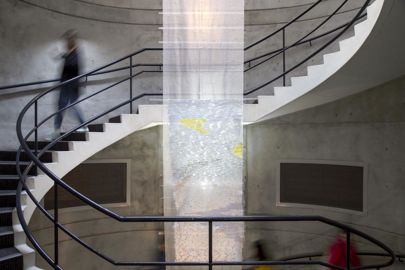 data lace in stairwell