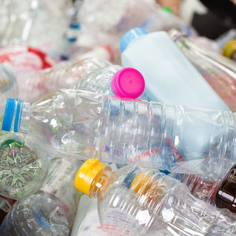 A pile of plastic bottles