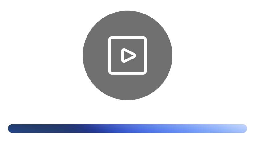 Grey circle with a play button icon, and a progress bar underneath.