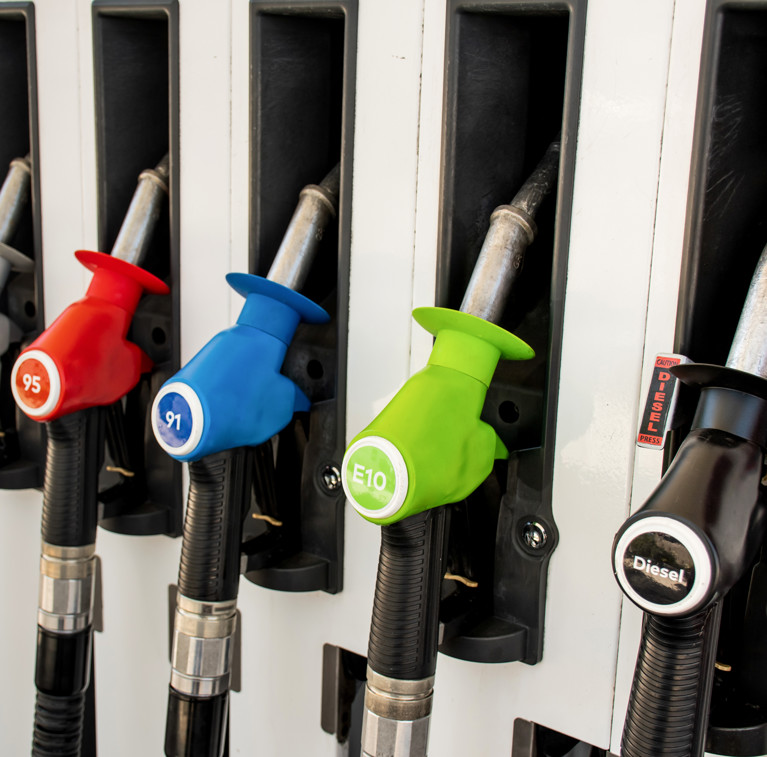 Petrol pumps hoses on a petrol station in Australia - 98, 95, E10, 91, diesel. Fuel nozzles oil dispensers. Petrol diesel prices concept
By Daria Nipot Adobe Stock