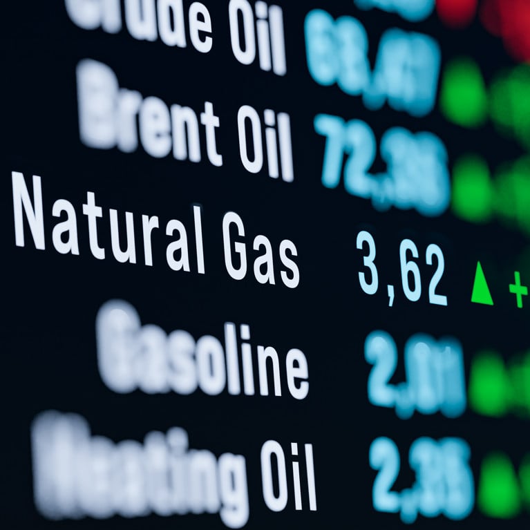 Rising natural gas price, trading screen. Oil and gas industry, energy contract, commodity, trading baord, stock market data. 3D illustration by Westlight/Adobe Stock