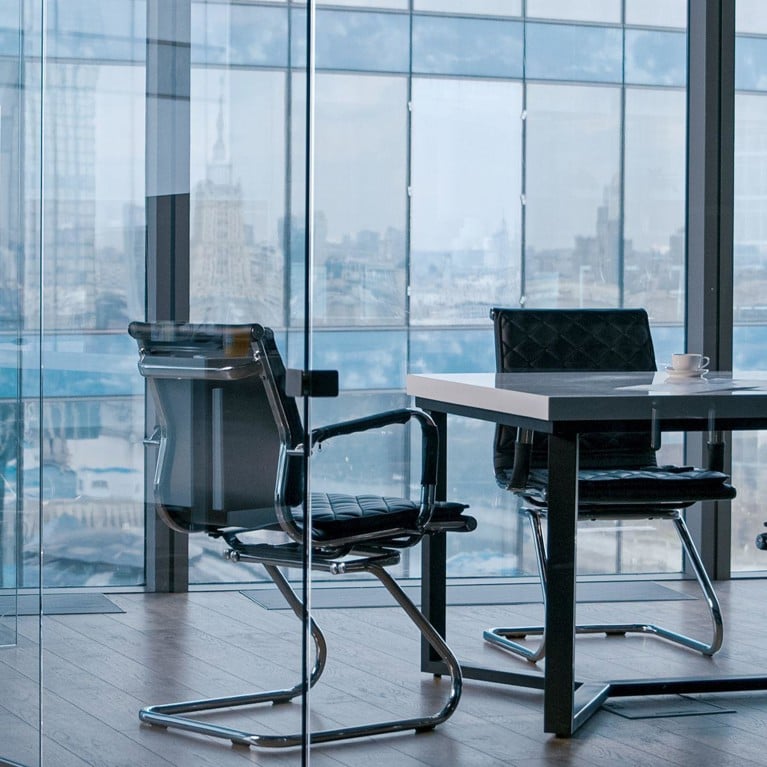Empty office meeting room