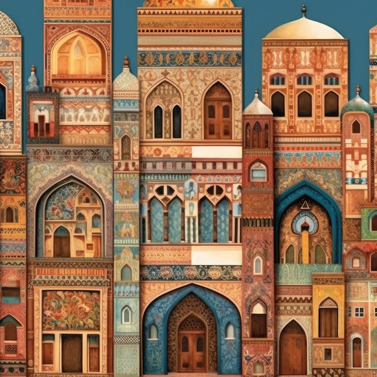 An AI generated image of Islamic architecture