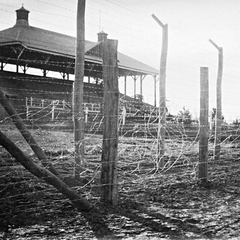 Orange internment camp, New South Wales, photographed in June 1940. National Archives Australia, CC BY