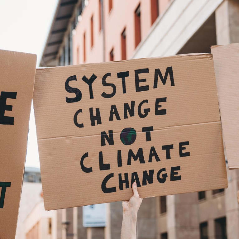 'there's no planet b' strike signs