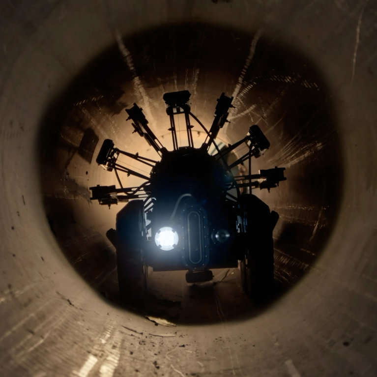 Robot in a water pipe