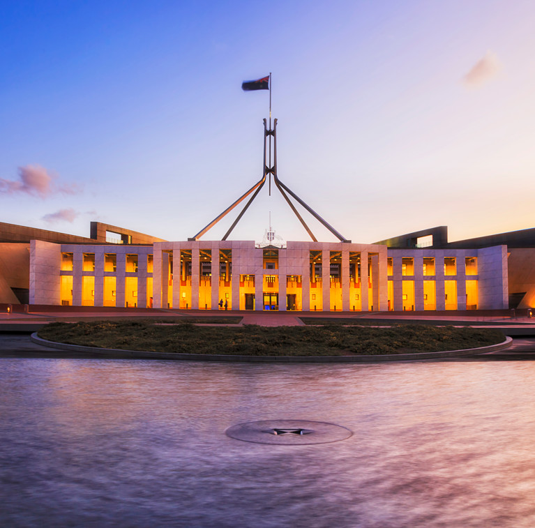 Parliament House in Canberra, Australia. Picture: Taras Vyshnya/Adobe Stock