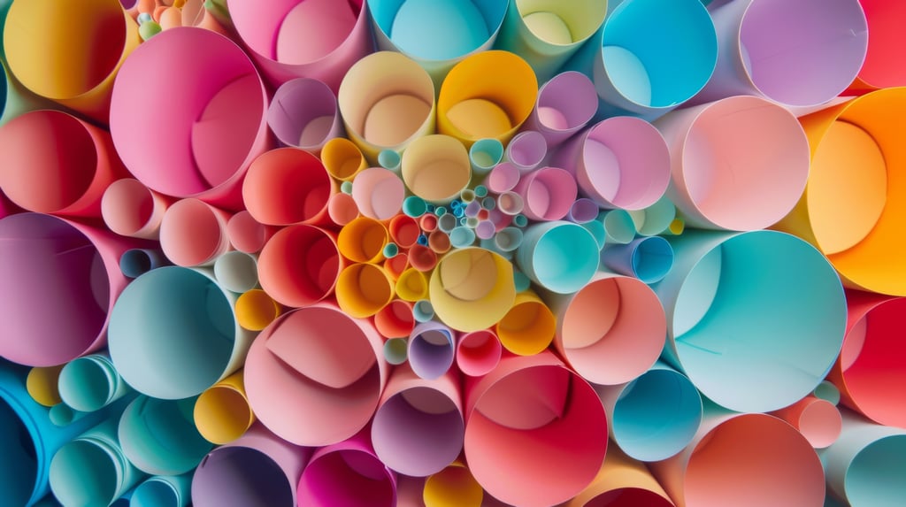 Colourful abstract shapes