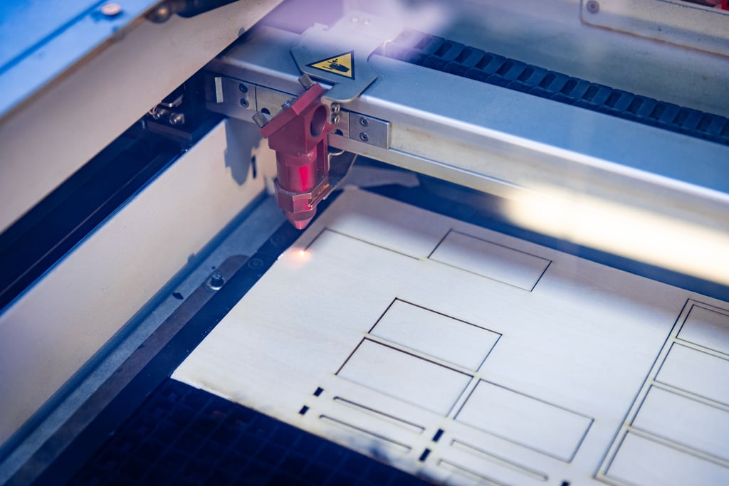 Laser cutting machine in the Digital MakerSpace
