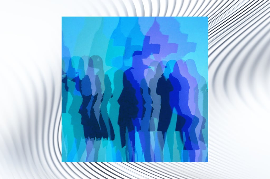 silver wave banner image with people