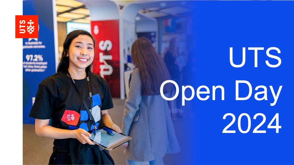 YouTube video still for UTS Open Day 2024.