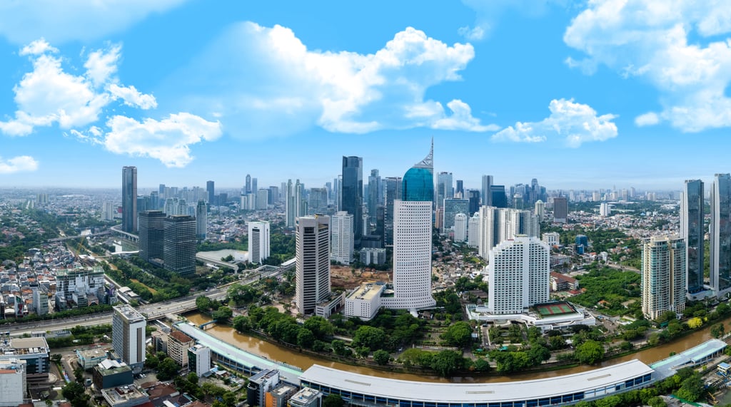 Indonesian skyline.