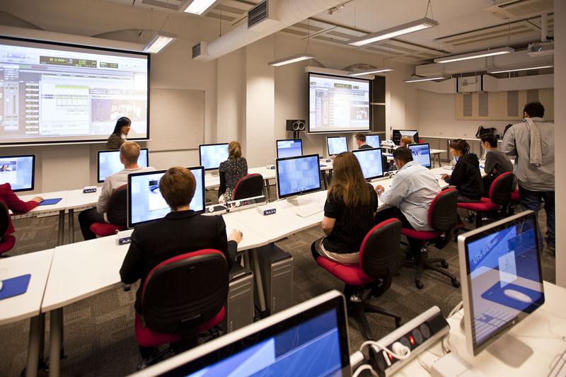 Students sitting in a lecture