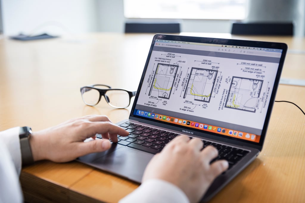 Bathroom plans and eye tracking glasses