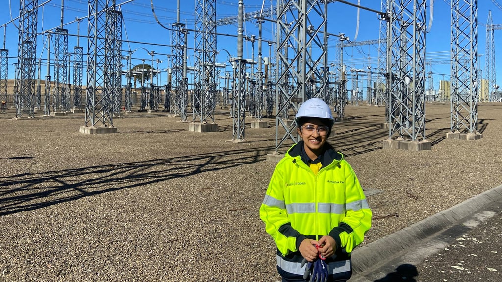 Bachelor of Engineering (Honours) Mechanical and Mechatronics student Aalia at Acciona HumeLink East Project