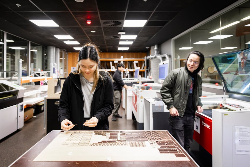 Students in the Digital MakerSpace