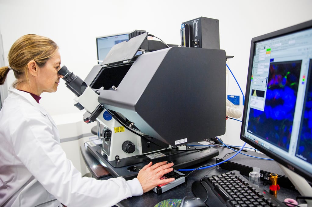A researcher in a science lab.