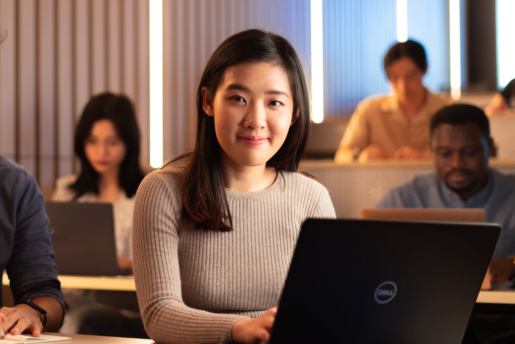 student on laptop