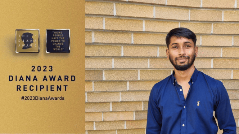 Farhan Faiyaz, 2023 Diana Award recipient.