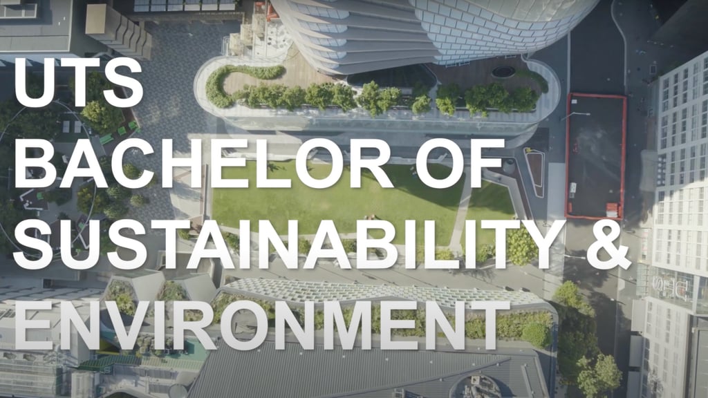 Still from a You Tube video about the UTS Bachelor of Sustainability and Environment.