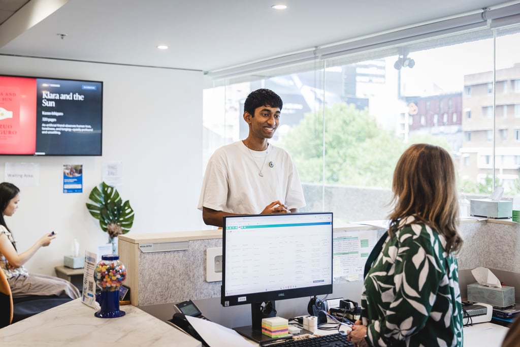 Under 18 UTS international student at Student Services