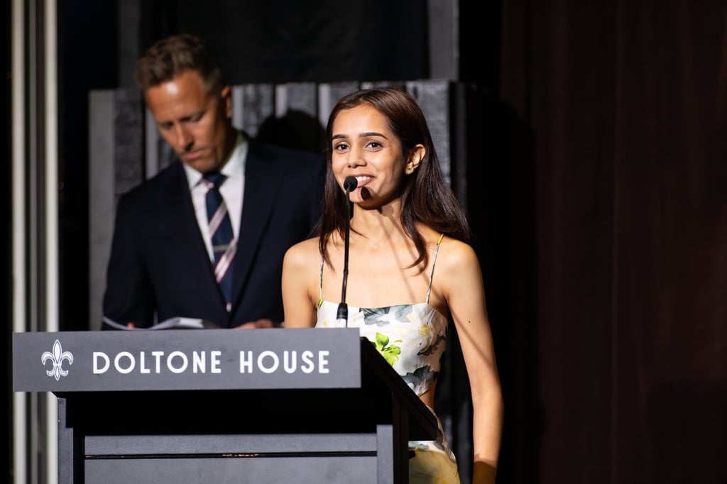 Arya presenting at Dolton House.