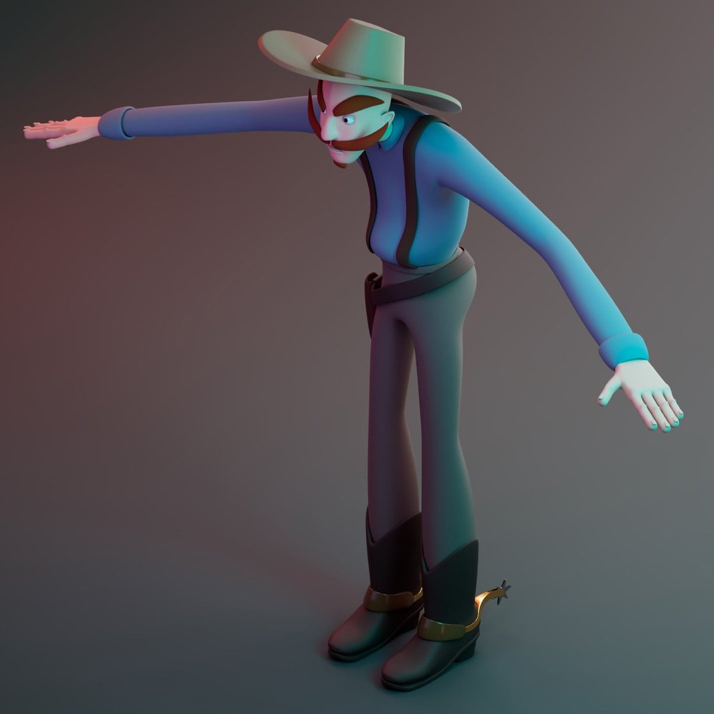 Animated image of a man standing with arms held wide.