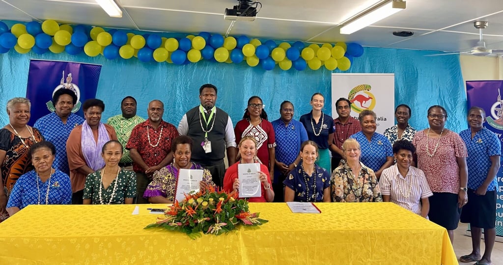 A group of people who have worked together to strengthen nursing education in Vanuatu.