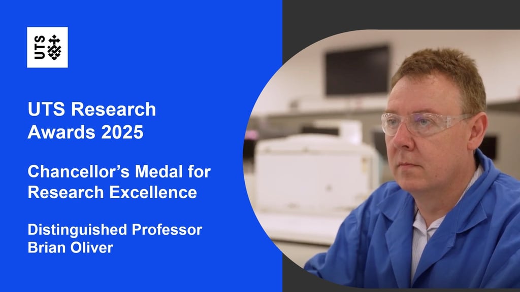 Distinguished Professor Brian Oliver, winner of the Chancellor's Medal for Research Excellence