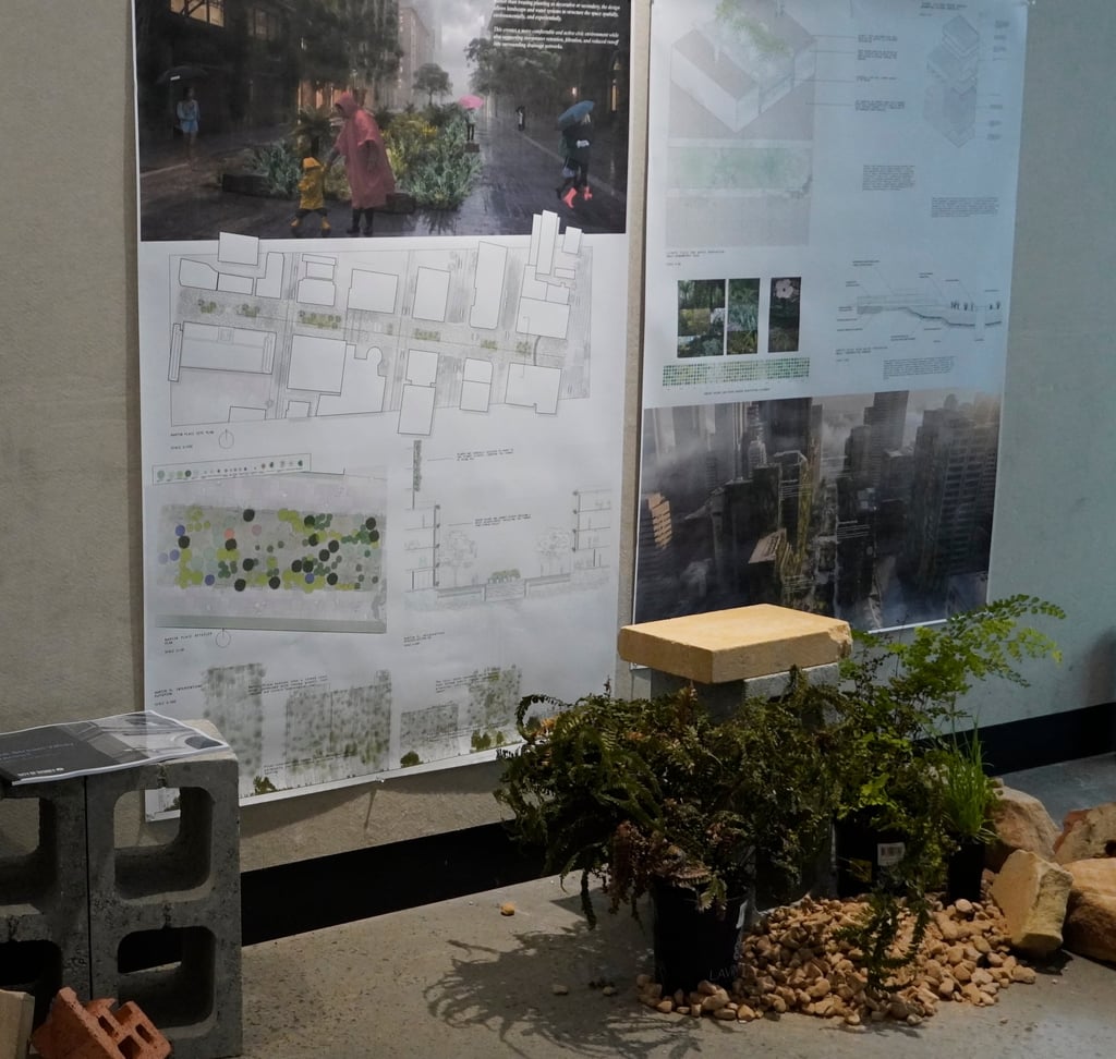 Designs from architecture and landscape architecture students for the Tank Stream Valley