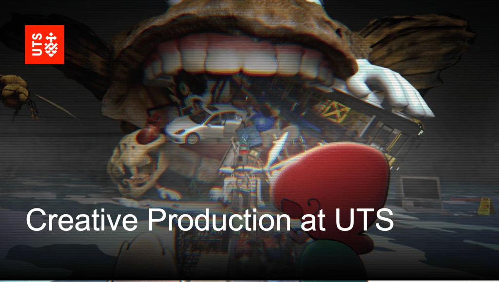 Creative Production Showreel Thumbnail with UTS logo