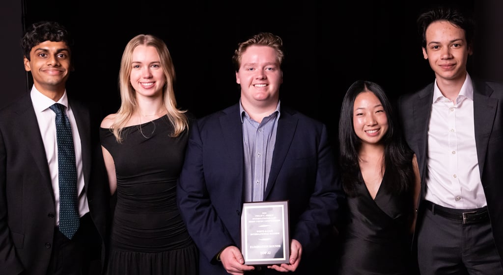 UTS 2026 Jessup Moot Team: Arav Maharaj, Jacqueline Dwyer, Oscar Platt, Youngone Oh and Zachary Boswell