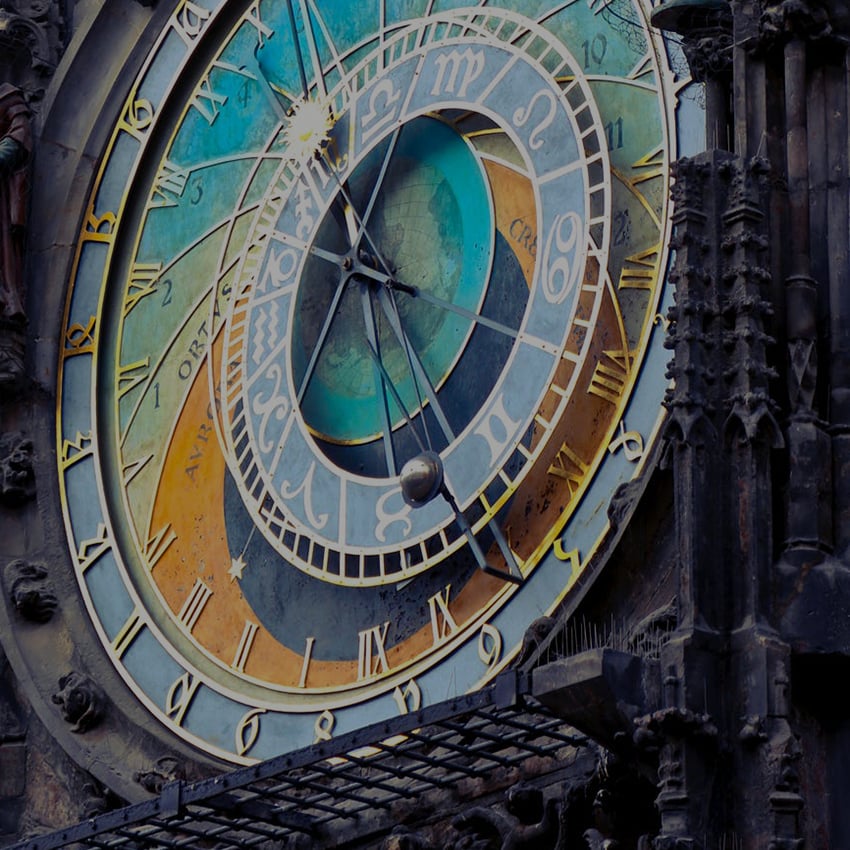 A large clock displaying bold numbers, indicating the time clearly for easy visibility.