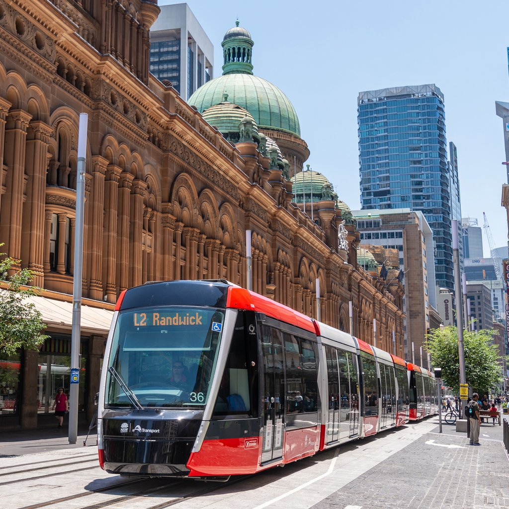 Tram on the Sydney light rail network.