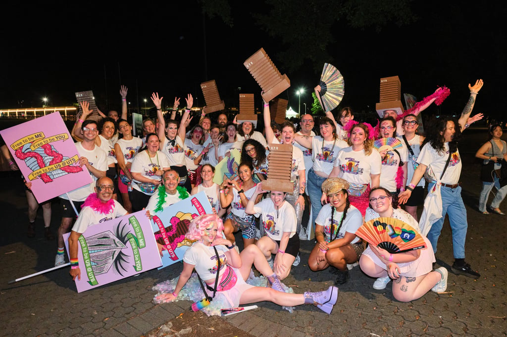 UTS staff and students celebrate Mardi Gras.