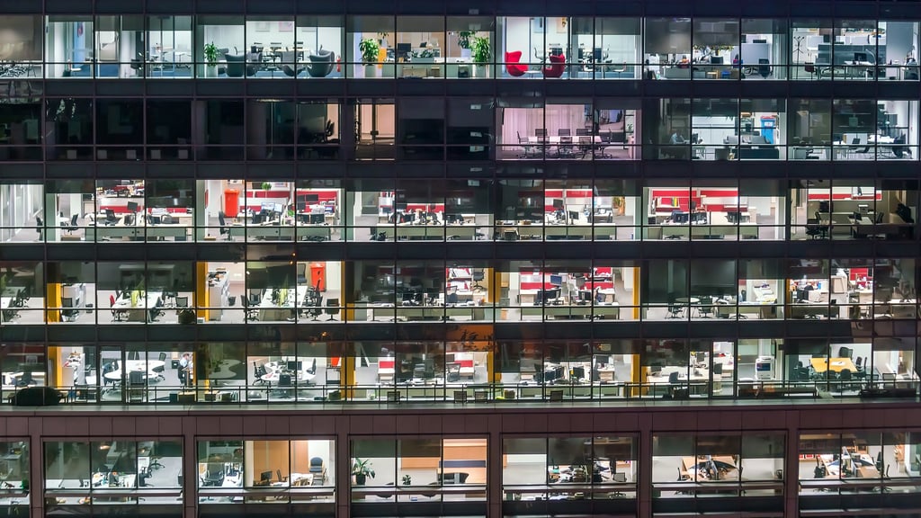 Office building at night. Picture: f11photo/Adobe Stock