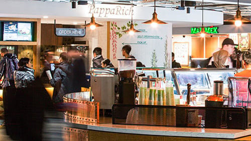 UTS Central food court with customers