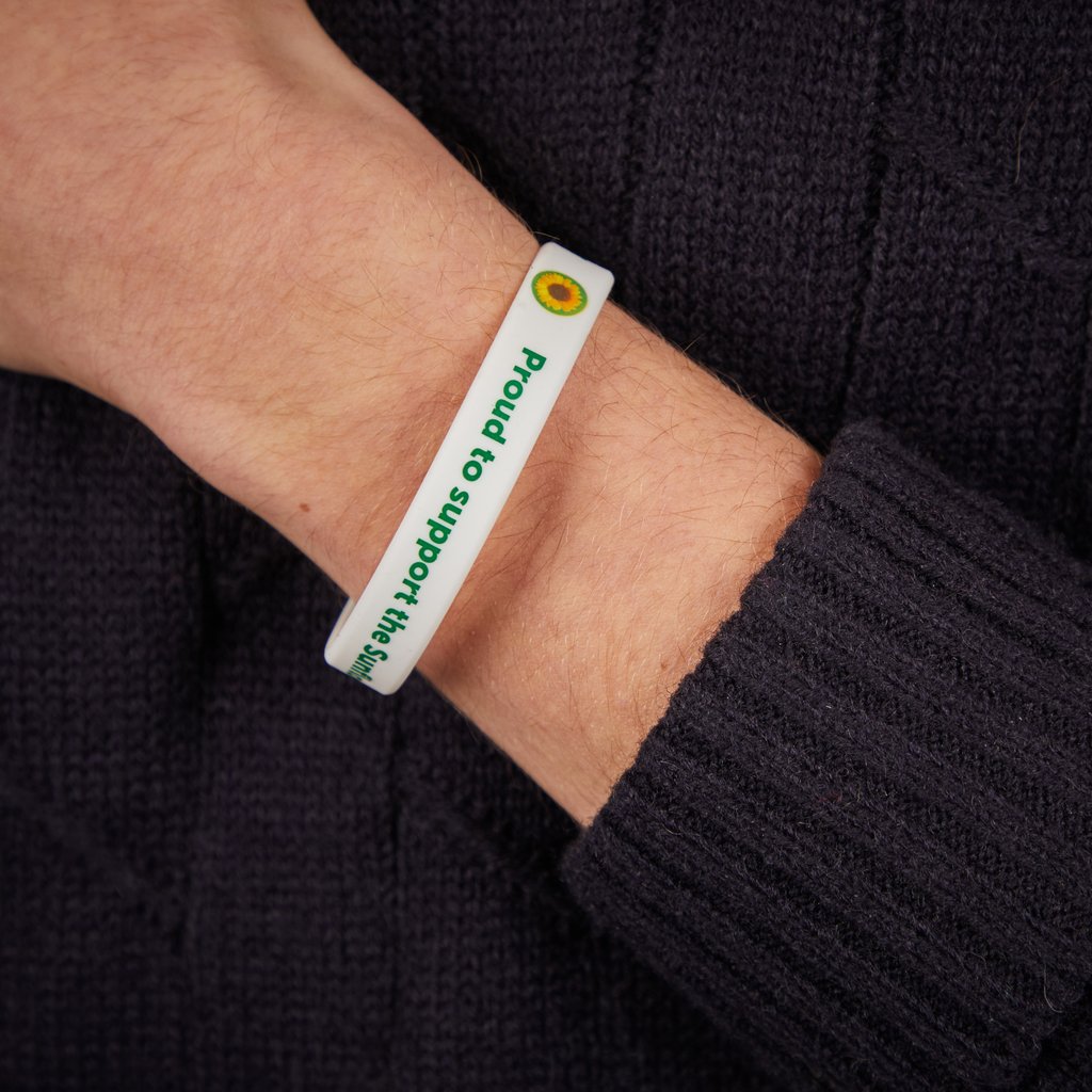 White sunflower bracelet