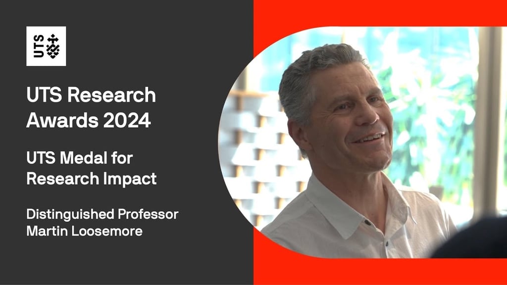Distinguished Professor Martin Loosemore, winner of the UTS Medal for Research Impact