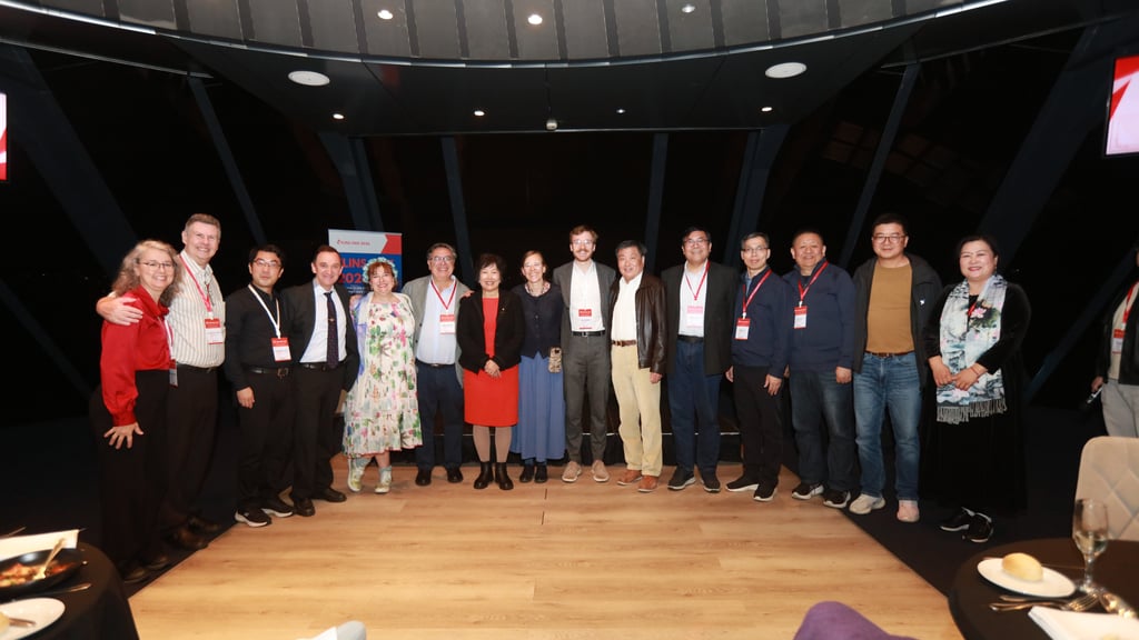The FLINS-ISKE 2026 Conference Steering Committee at the gala banquet cruise on Sydney Harbour, 18 July 2026.