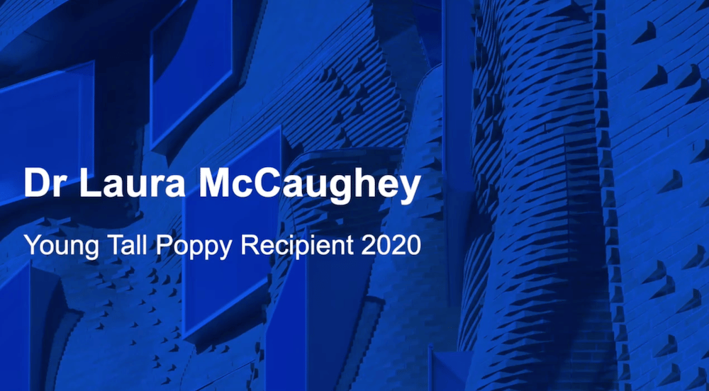 Dr Laura McCaughey – Young Tall Poppy recipient 2020