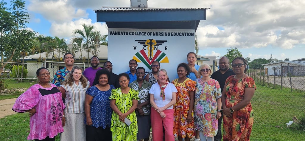 Workshop participants from Vanuatu and Tonga with Prof. Di Brown, Dr Jan Forber and Ms Amanda Neill from WHO CCNM UTS.