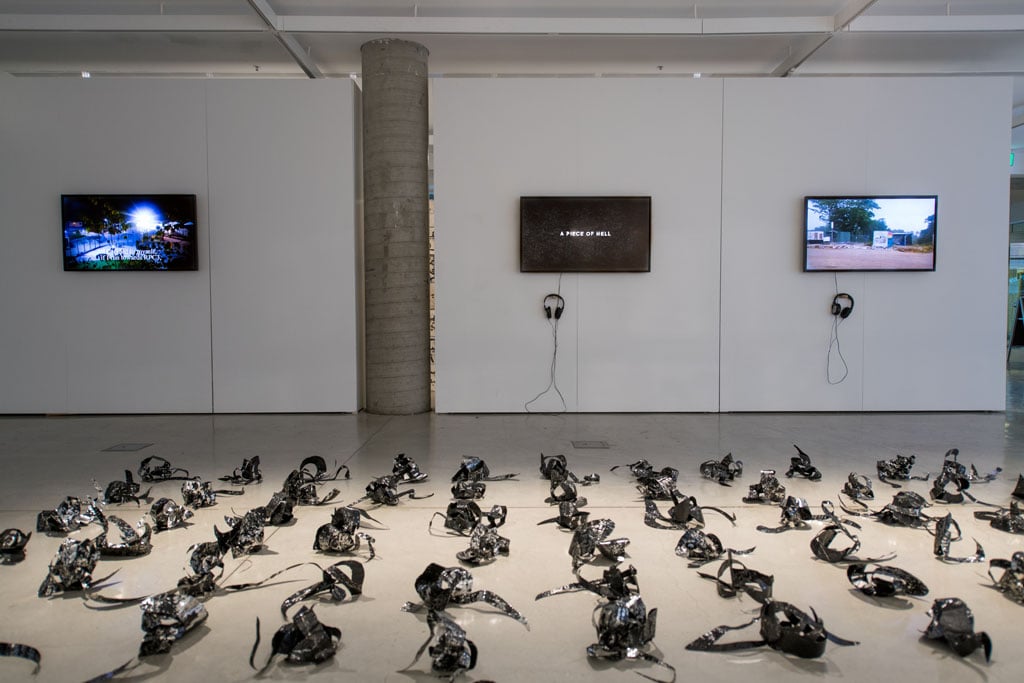 The Invisible (installation view), curated by Abdul Karim Hekmat, UTS Gallery, 3 October - 24 November 2017. Photo: David Lawrey.