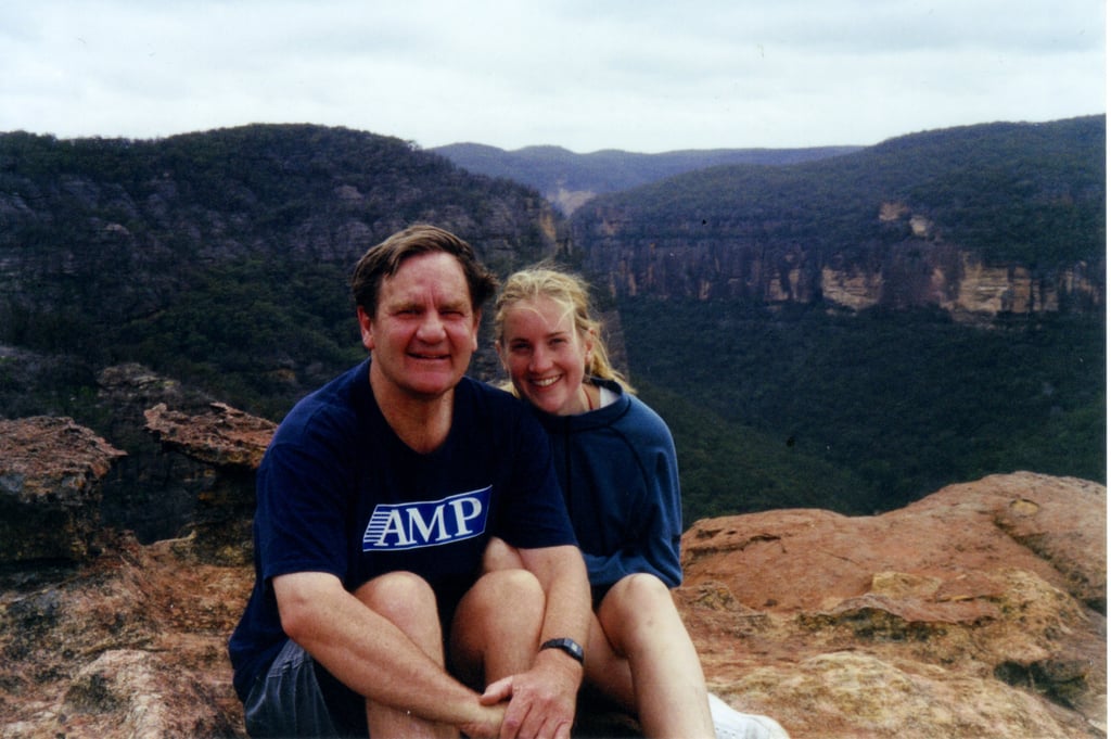 Teenage Anna and her father.