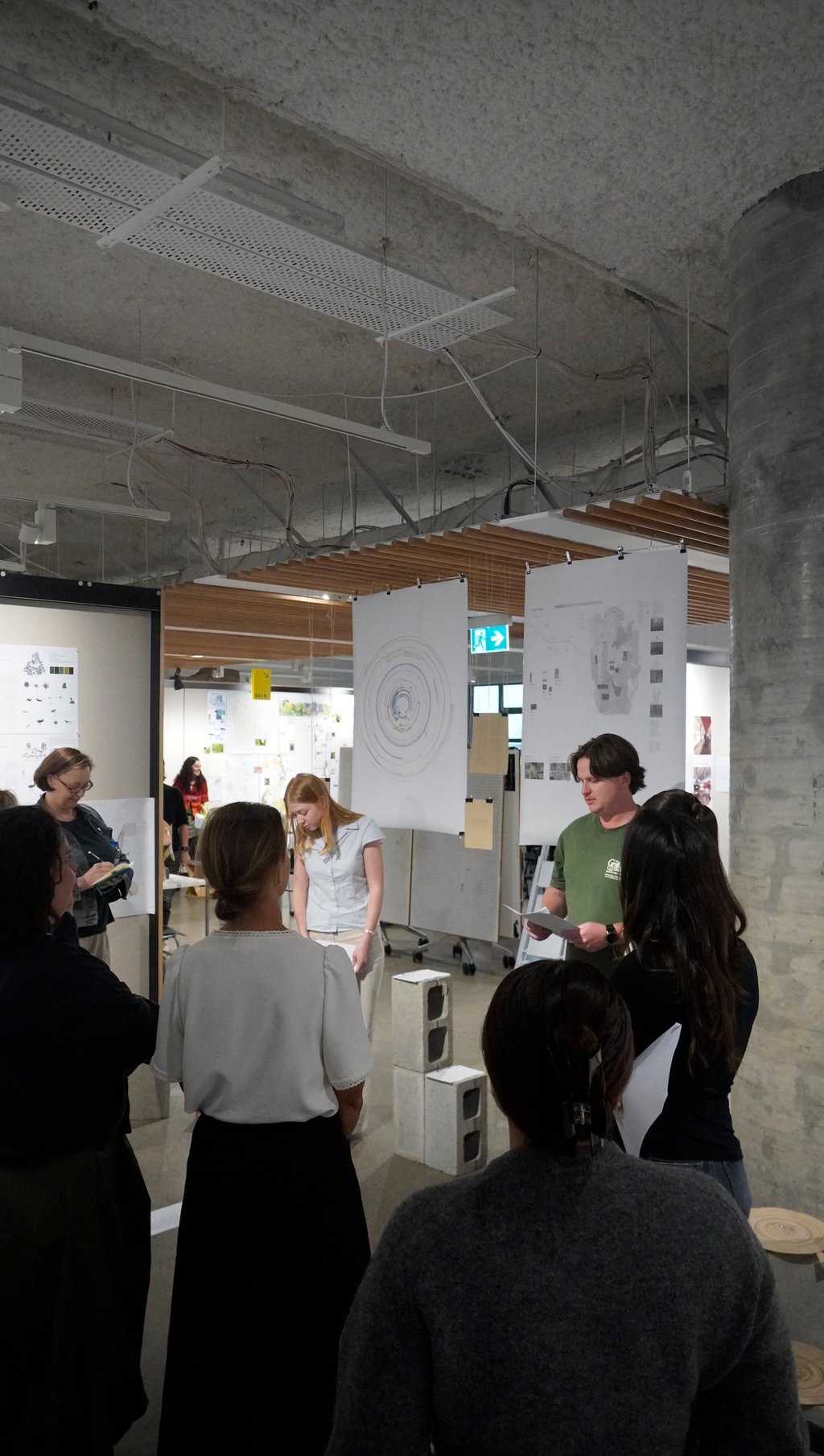 Exhibition of designs from architecture and landscape architecture students for the Tank Stream Valley