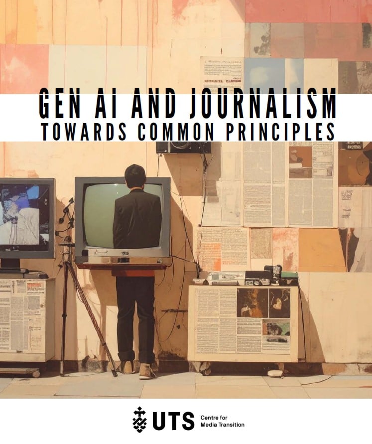 Gen AI and Journalism:towards common principles - Research report cover page