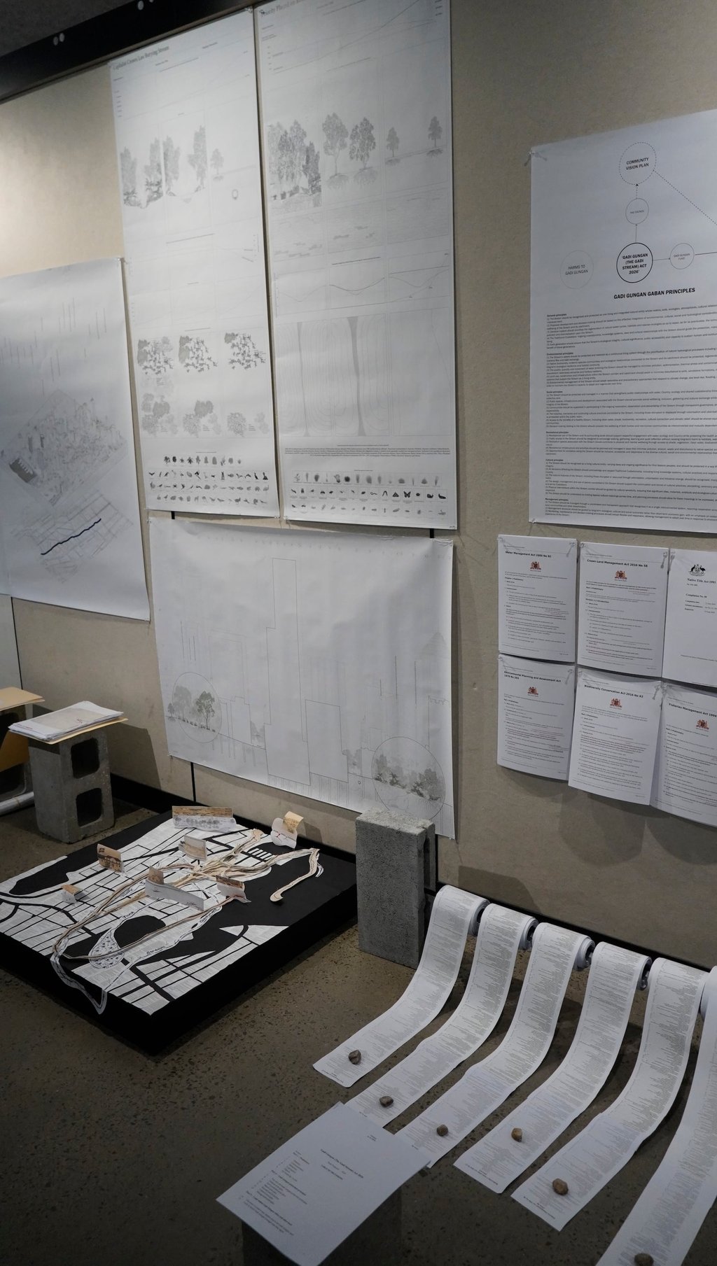 Designs from architecture and landscape architecture students for the Tank Stream Valley