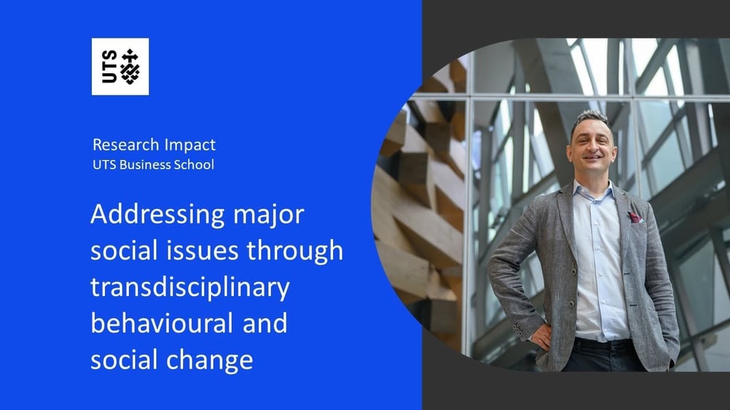 Addressing major social issues through transdisciplinary behavioural and social change.